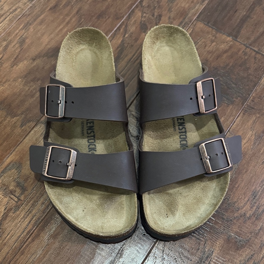Birkenstock Dark Brown Double Strap Sandals